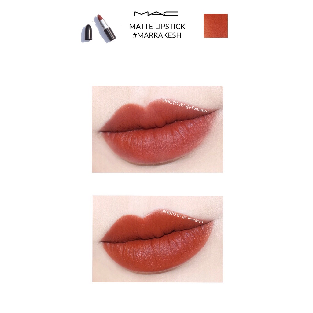 M.A.C唇膏MATTE LIPSTICK #MARRAKESH试色