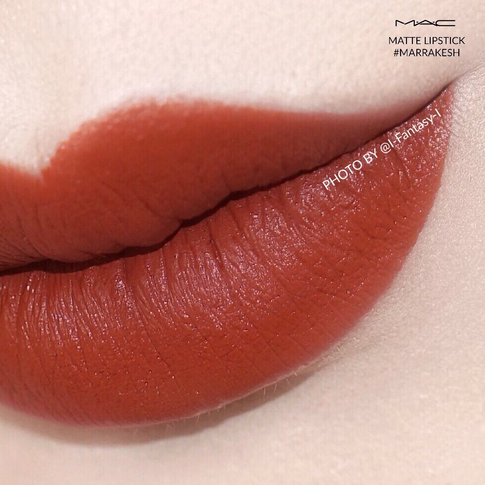 M.A.C唇膏MATTE LIPSTICK #MARRAKESH试色