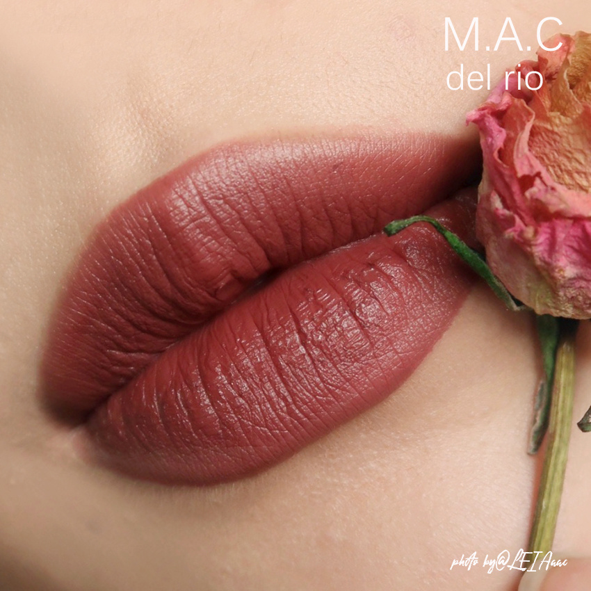 MAC唇膏 del rio 试色