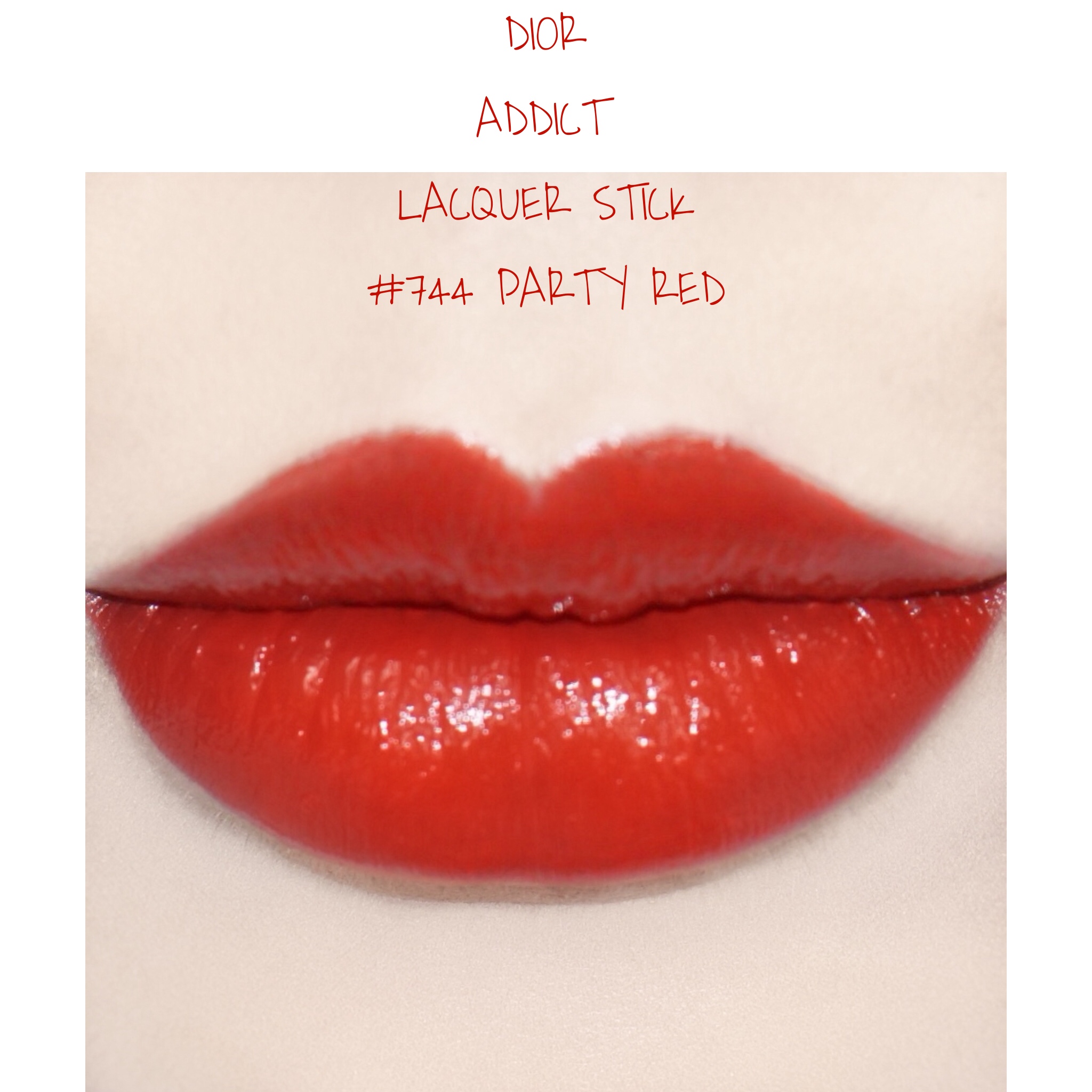 DIOR /ADDICT LACQUER STICK #744 PARTY RED 试色
