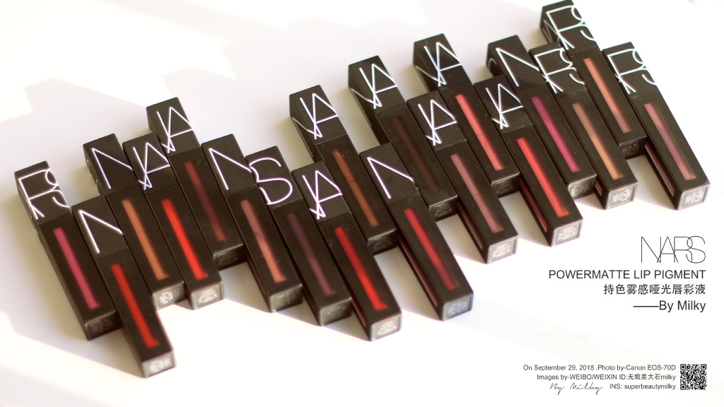 NARS POWERMATTE LIP PIGMENT/持色雾感哑光唇彩液全18支试色
