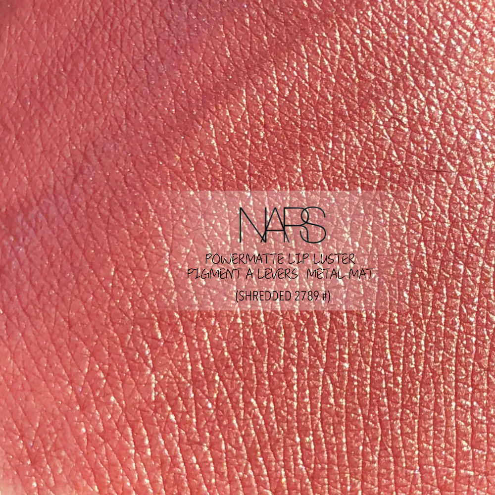 NARS 2018圣诞限量黑钢金属唇釉试色