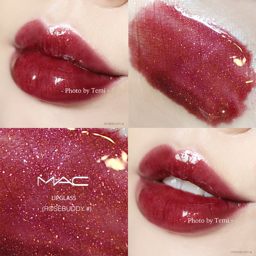 MAC 2018年圣诞限量唇釉(ROSEBUDDY)、特别版唇膏(VIVA GLAM l)试色