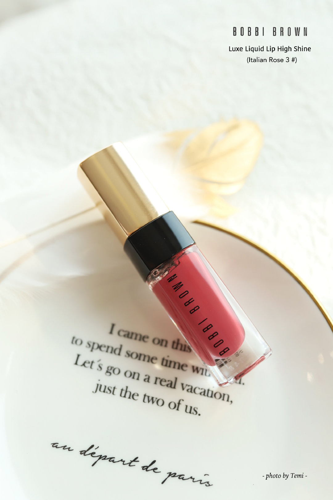 BOBBI BROWN 芭比布朗哑光唇釉（Italian Rose 3# ）试色