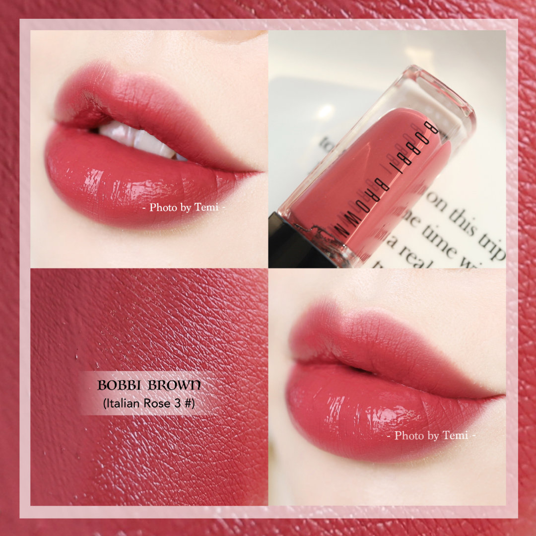 BOBBI BROWN 芭比布朗哑光唇釉（Italian Rose 3# ）试色