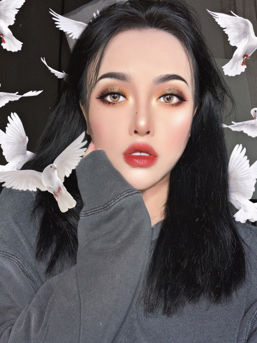 绿色眼妆配什么口红