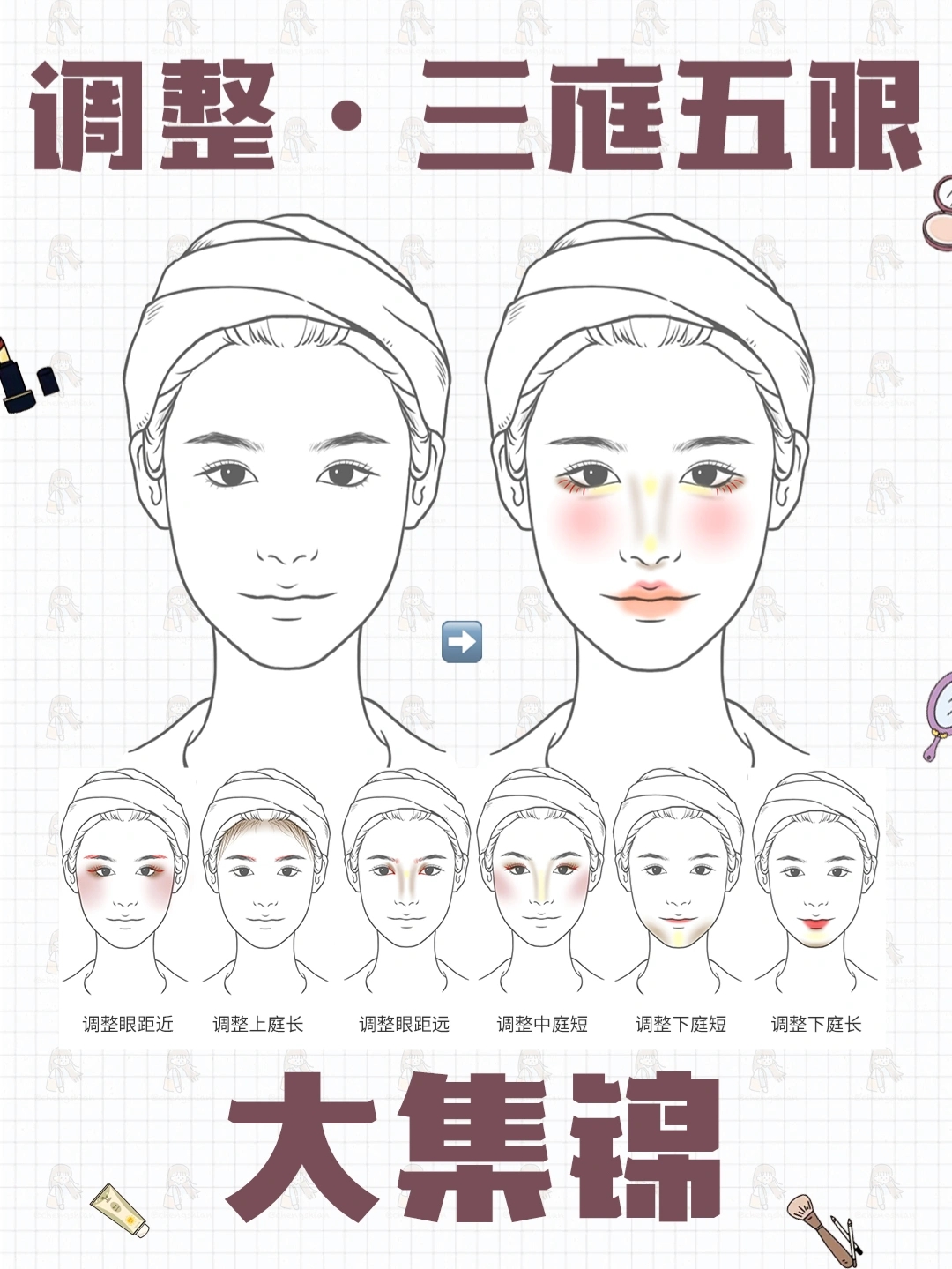 化妆怎么改变脸型和五官，如何调整面部比例