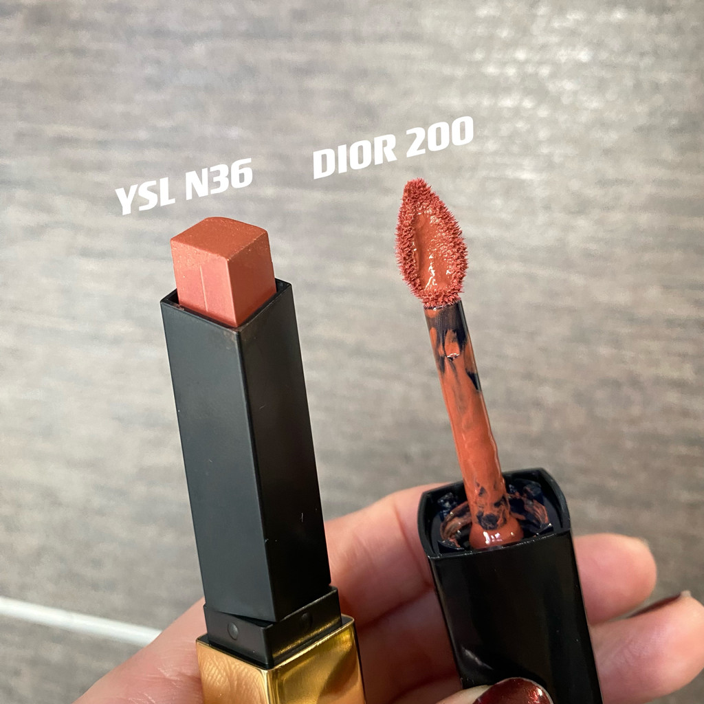 YSL圣罗兰小金条口红N°36 琥珀玫瑰试色