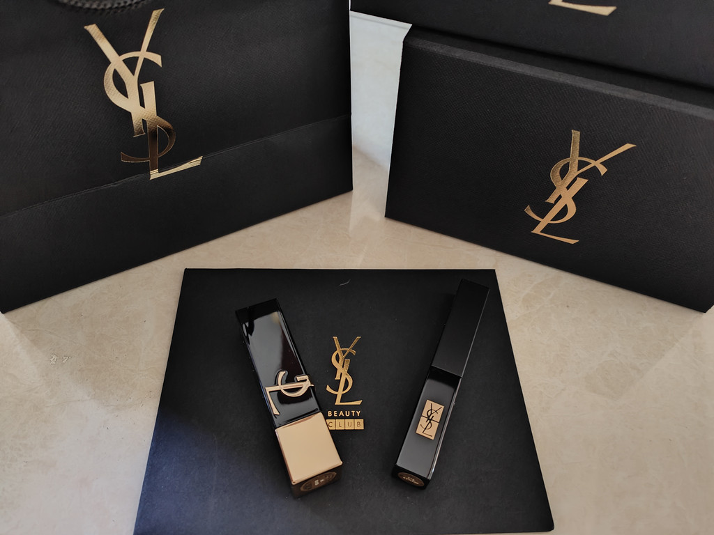 YSL圣罗兰情人节限定小黑条口红N°316 琥珀丹橘试色