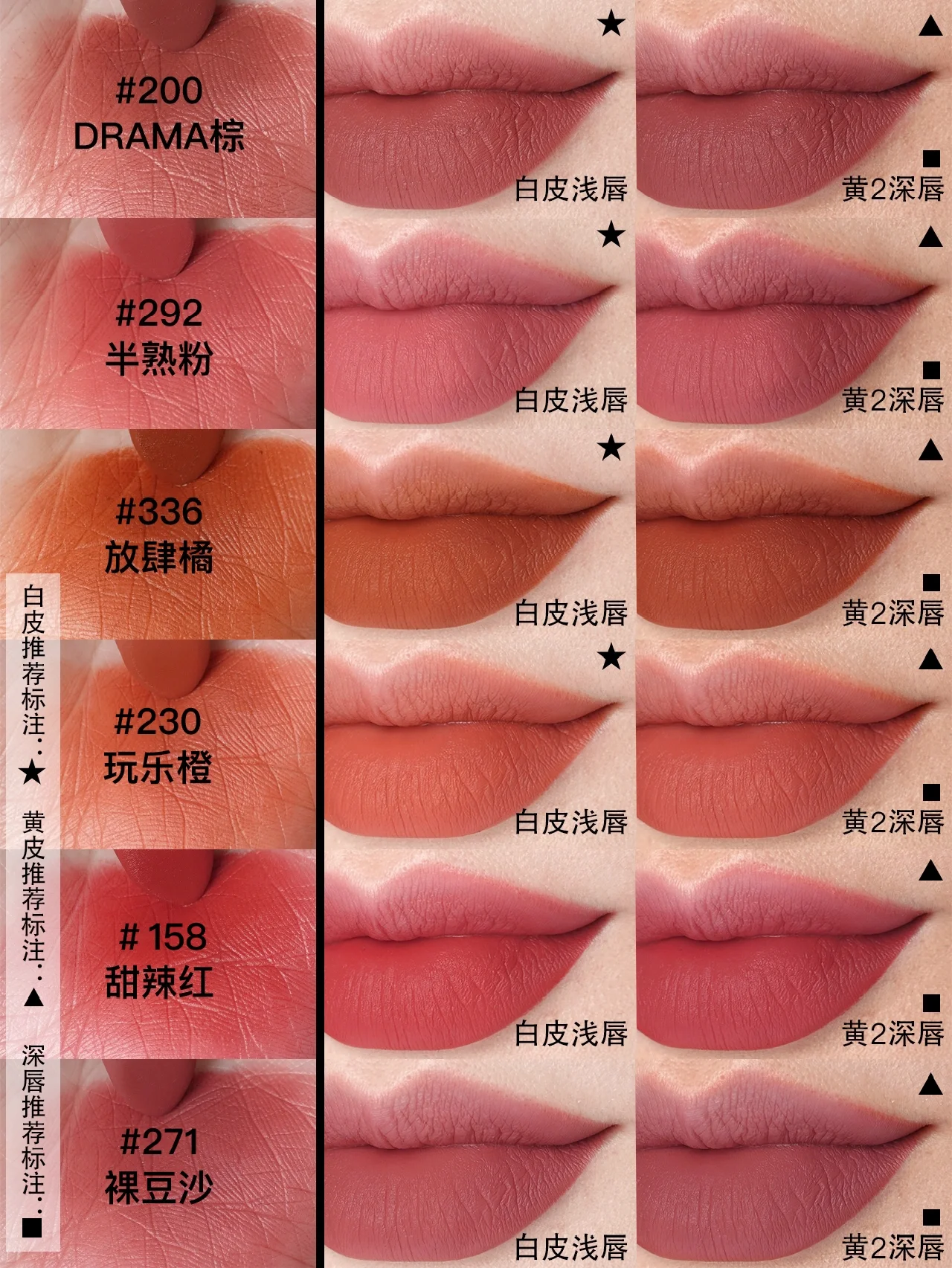 兰蔻菁纯唇膏200/292/336/230/158/271试色