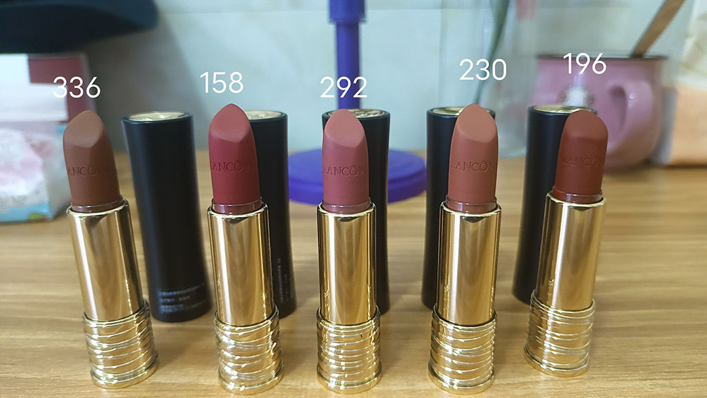 兰蔻菁纯小蛮腰唇膏试色
