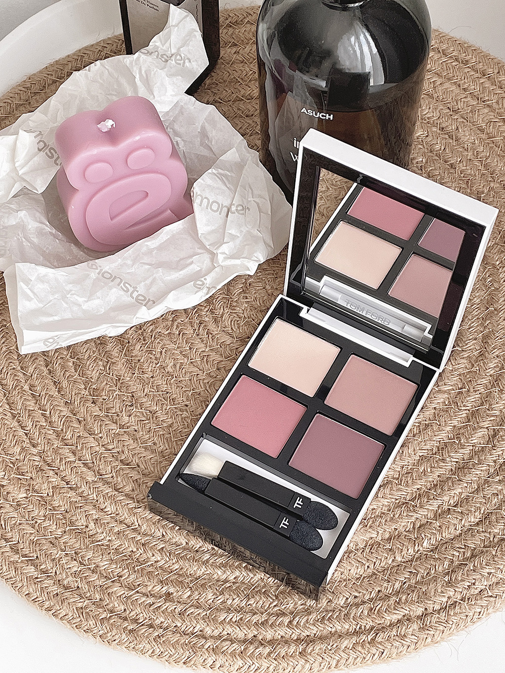 TF限定眼影盘01 ROSE TEASE试色