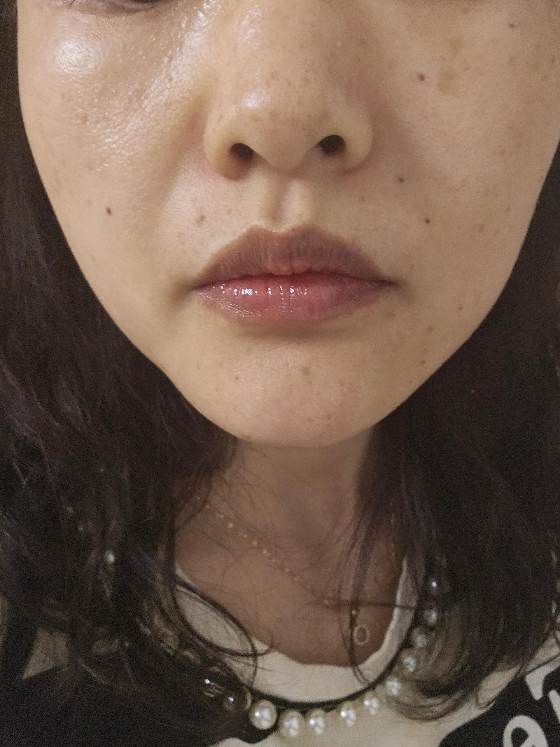 深唇无滤镜水川花行唇璃唇膏试色
