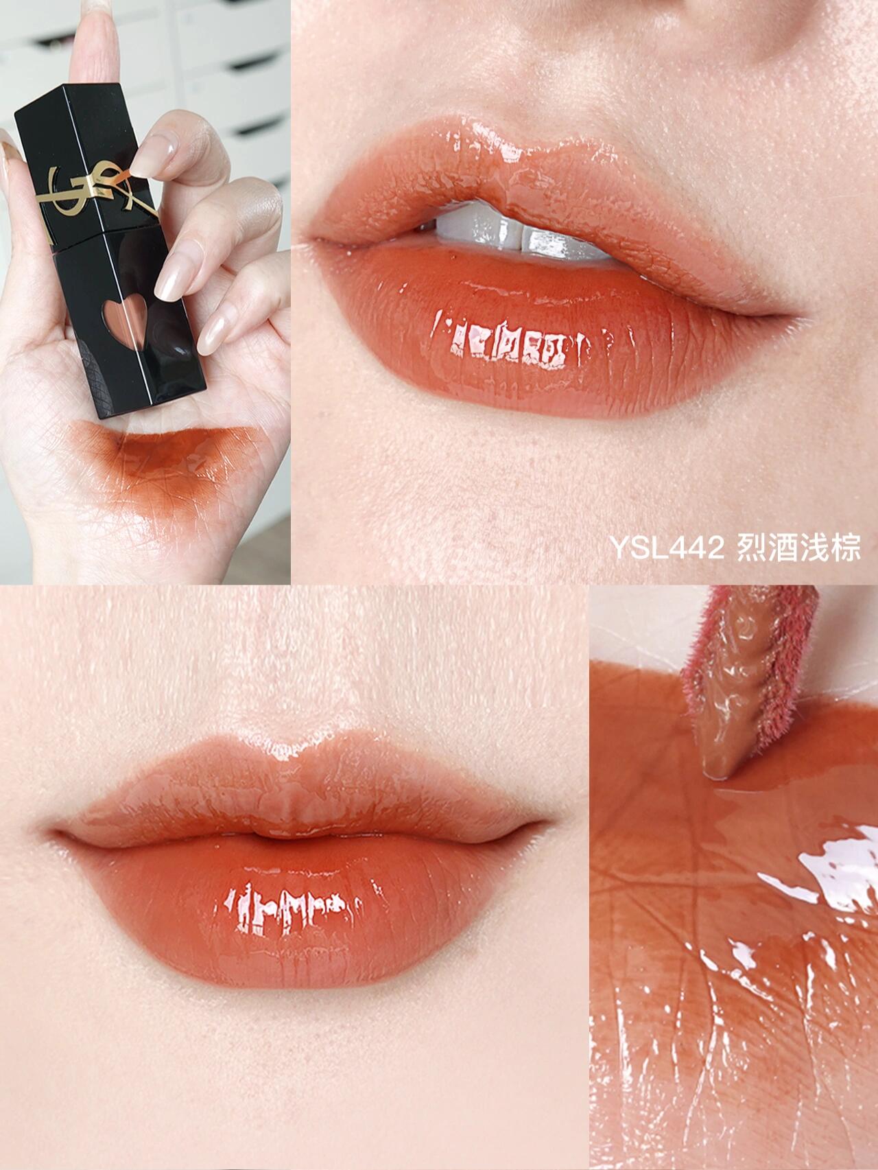 YSL圣罗兰黑管唇釉442/440/610试色