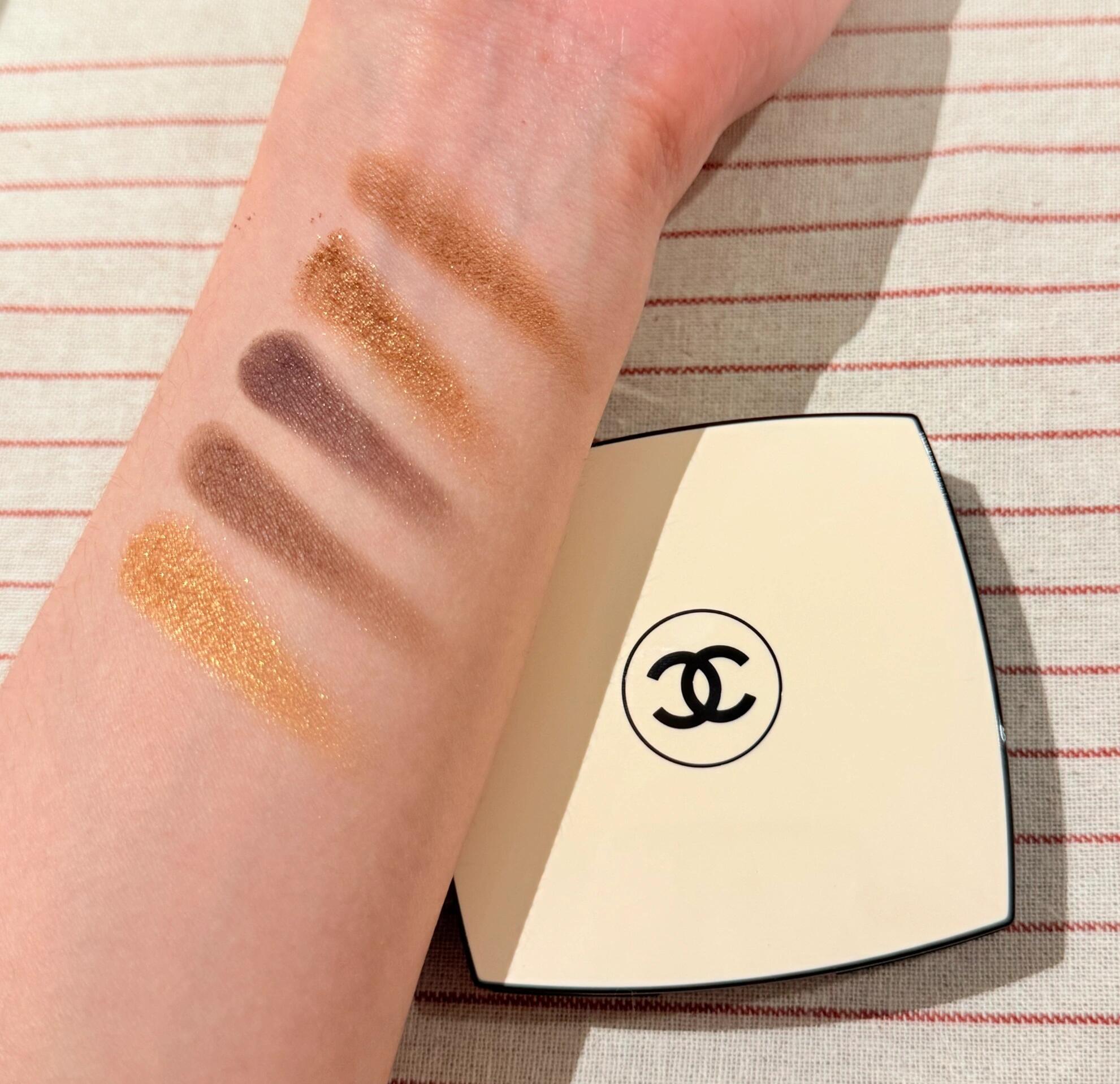 橄榄皮眼影推荐：Chanel 5色眼影盘Deep试色