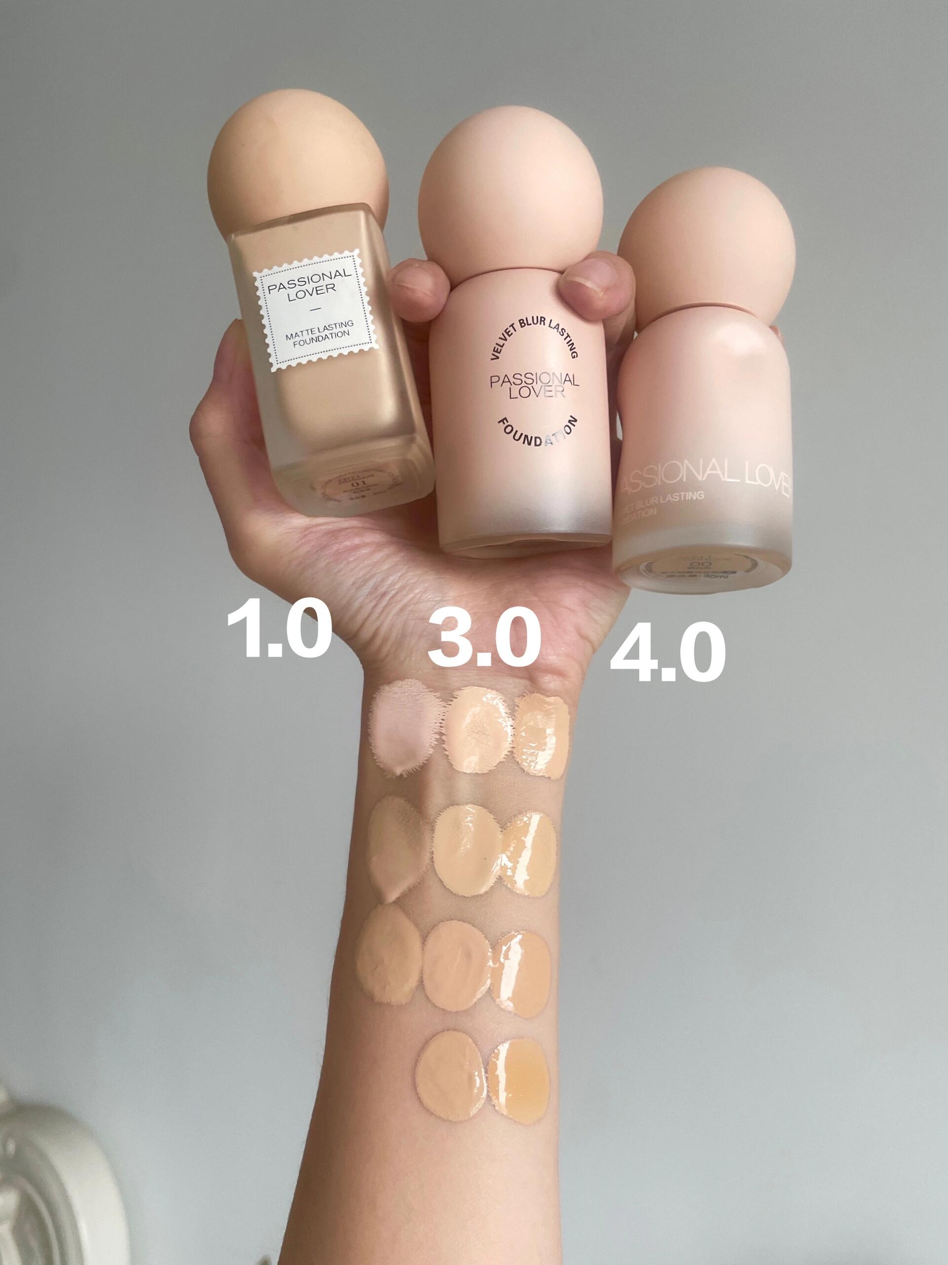 PL粉底液3.0和4.0哪个好用，PL蹭不掉粉底液全系列试色