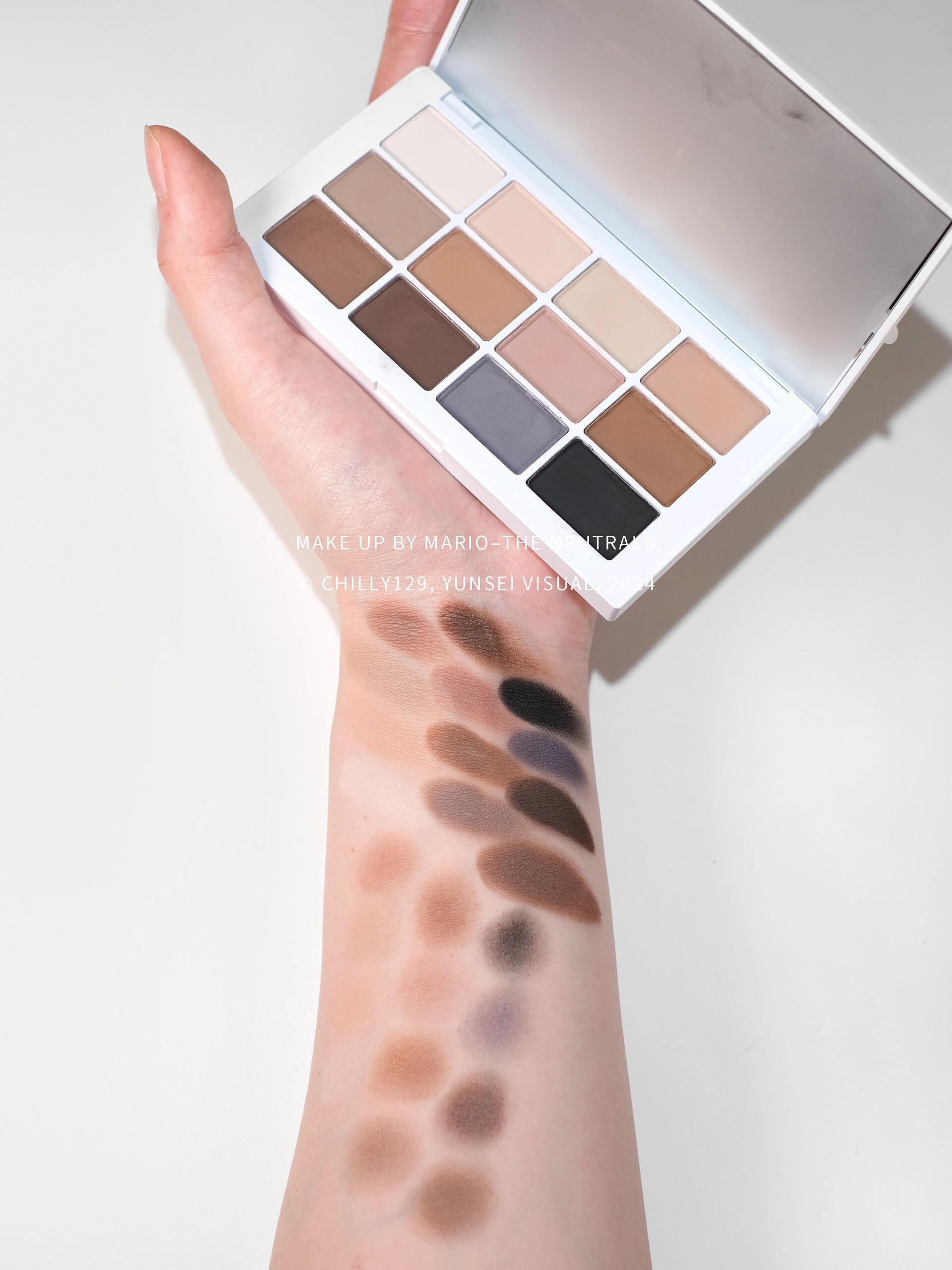 MAKE UP BY MARIO眼影盘THE NEUTRAL试色