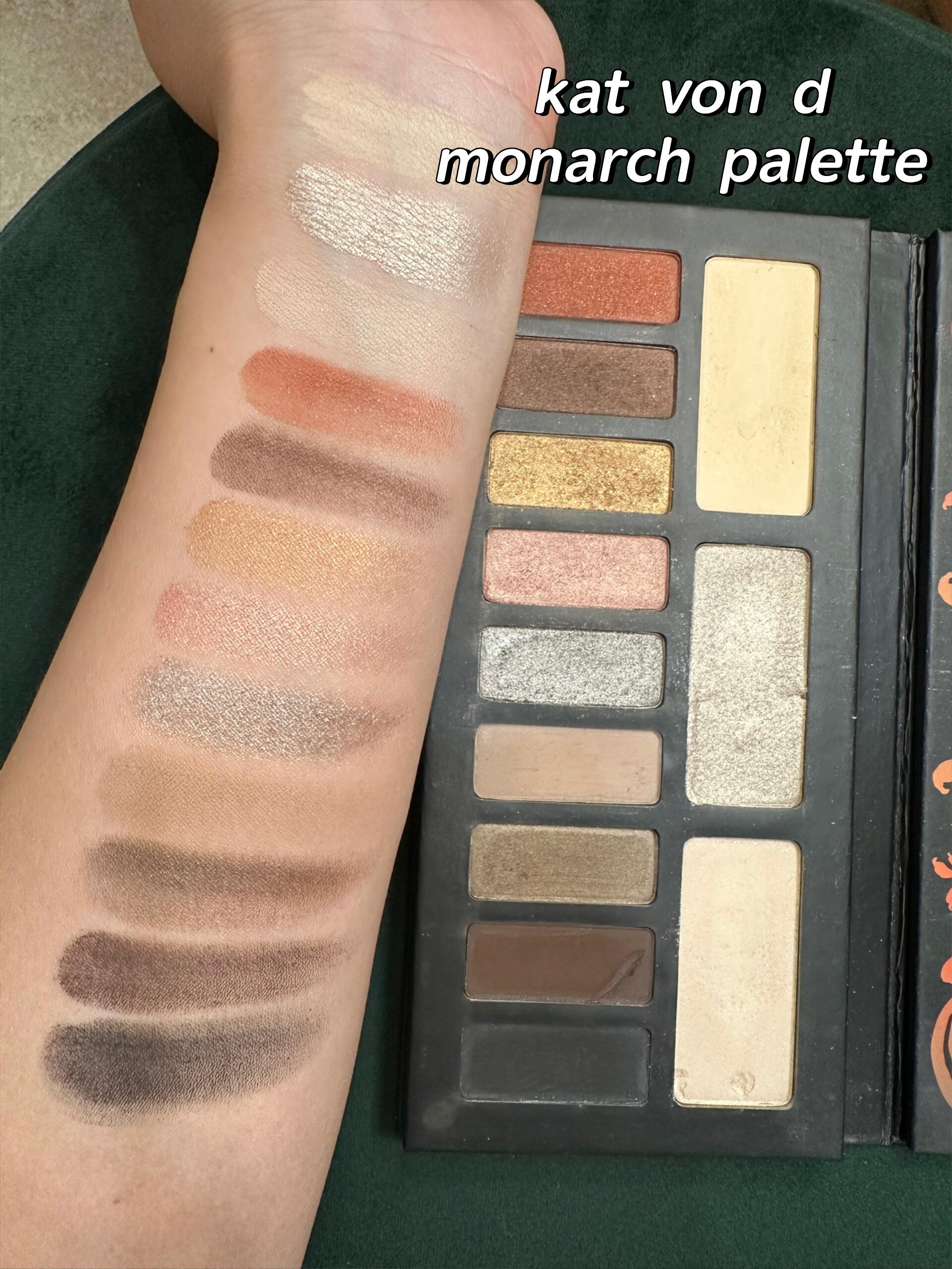 kat von d monarch眼影盘试色