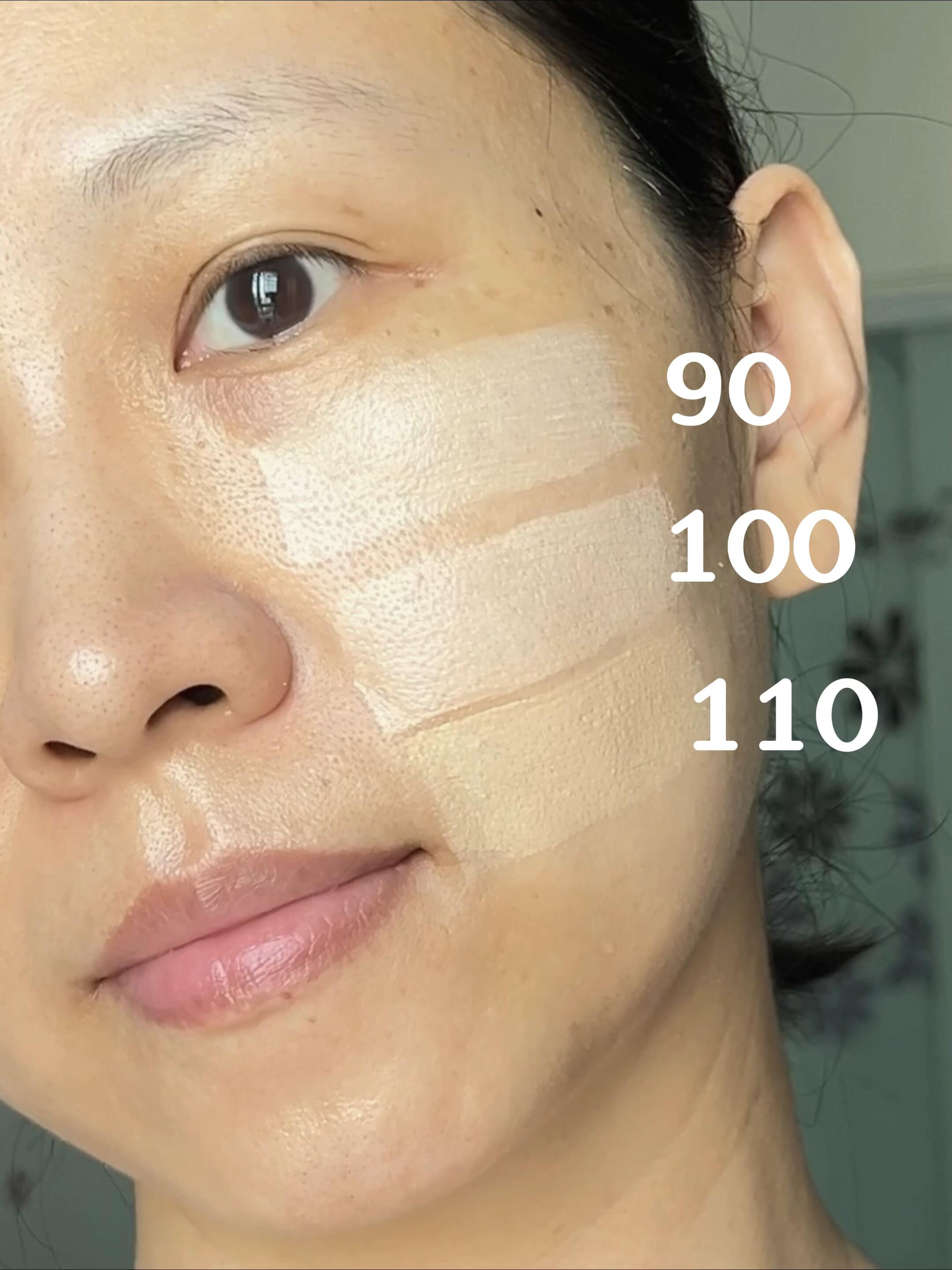 兰蔻菁纯粉底液90、100、110试色