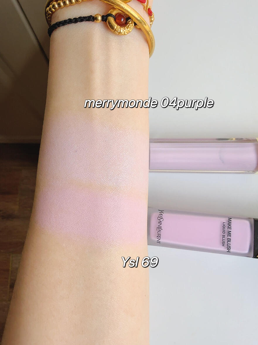 YSL液体腮红69/merrymonde 04purple试色