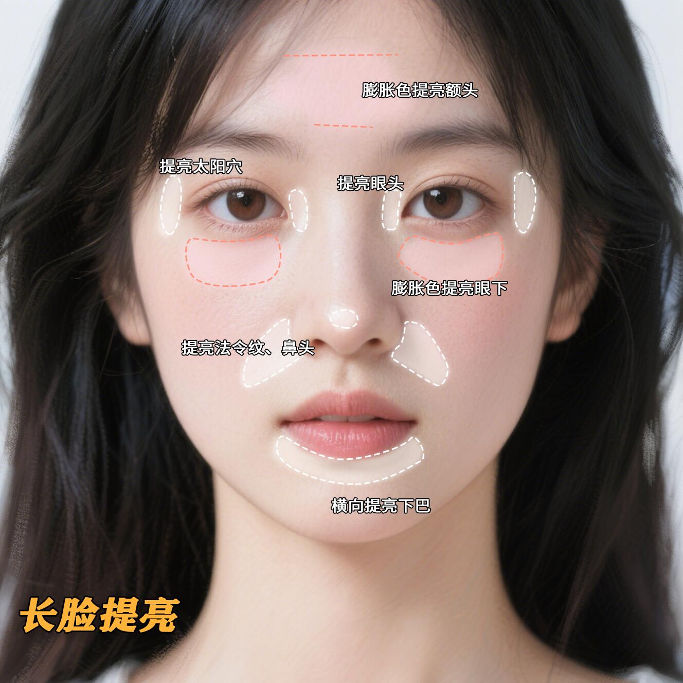高光修容的正确方法，6种不同脸型提亮保姆级秘籍