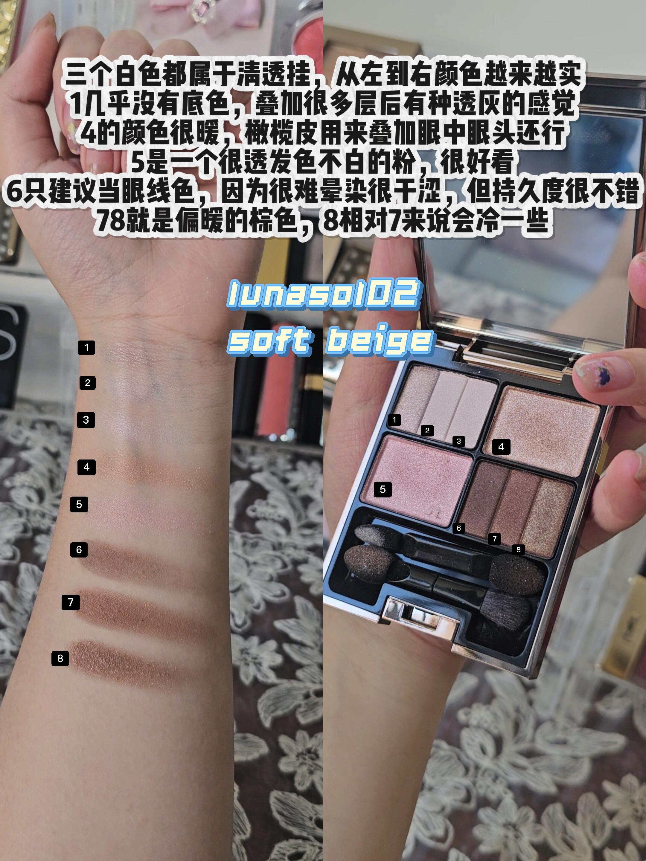 适合橄榄皮使用的粉棕色眼影盘