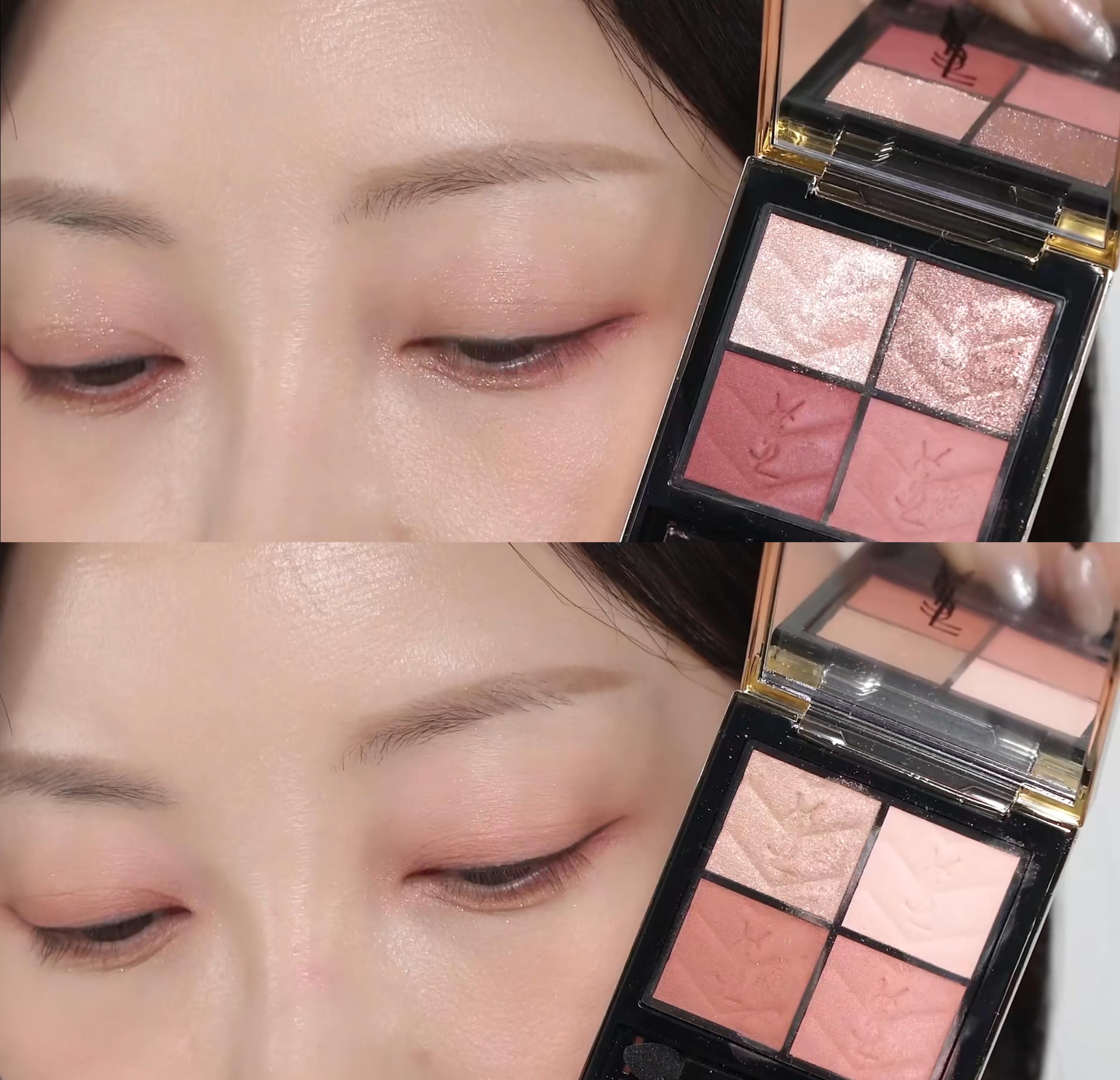 YSL四色眼影盘500、600试色