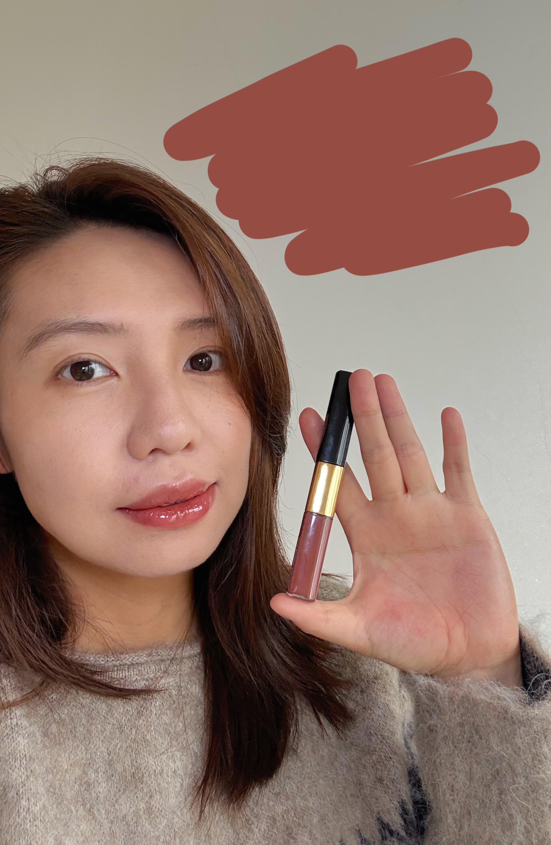 chanel香奈儿双头唇釉182试色