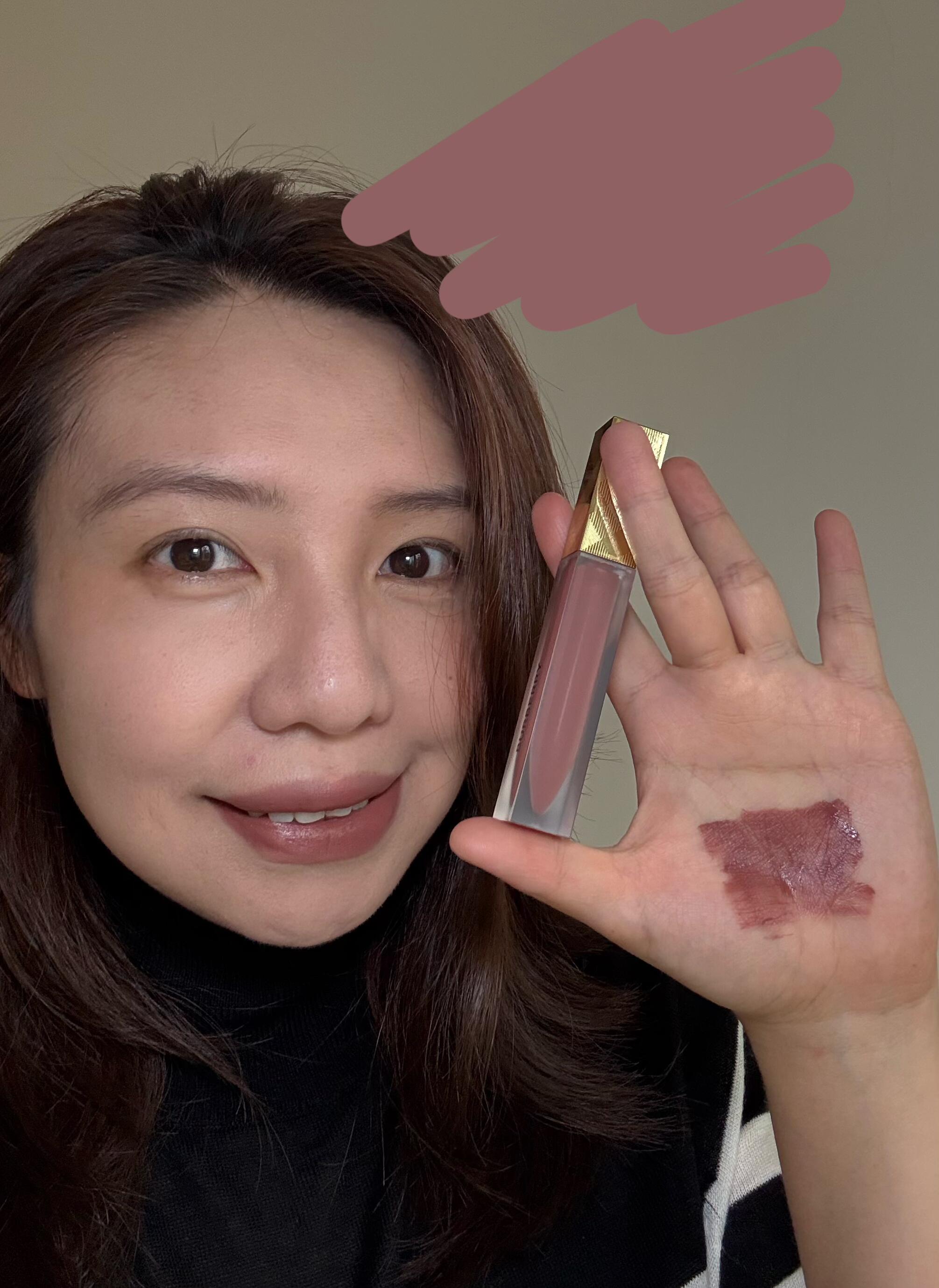 BURBERRY巴宝莉唇釉86大吉岭红棕试色