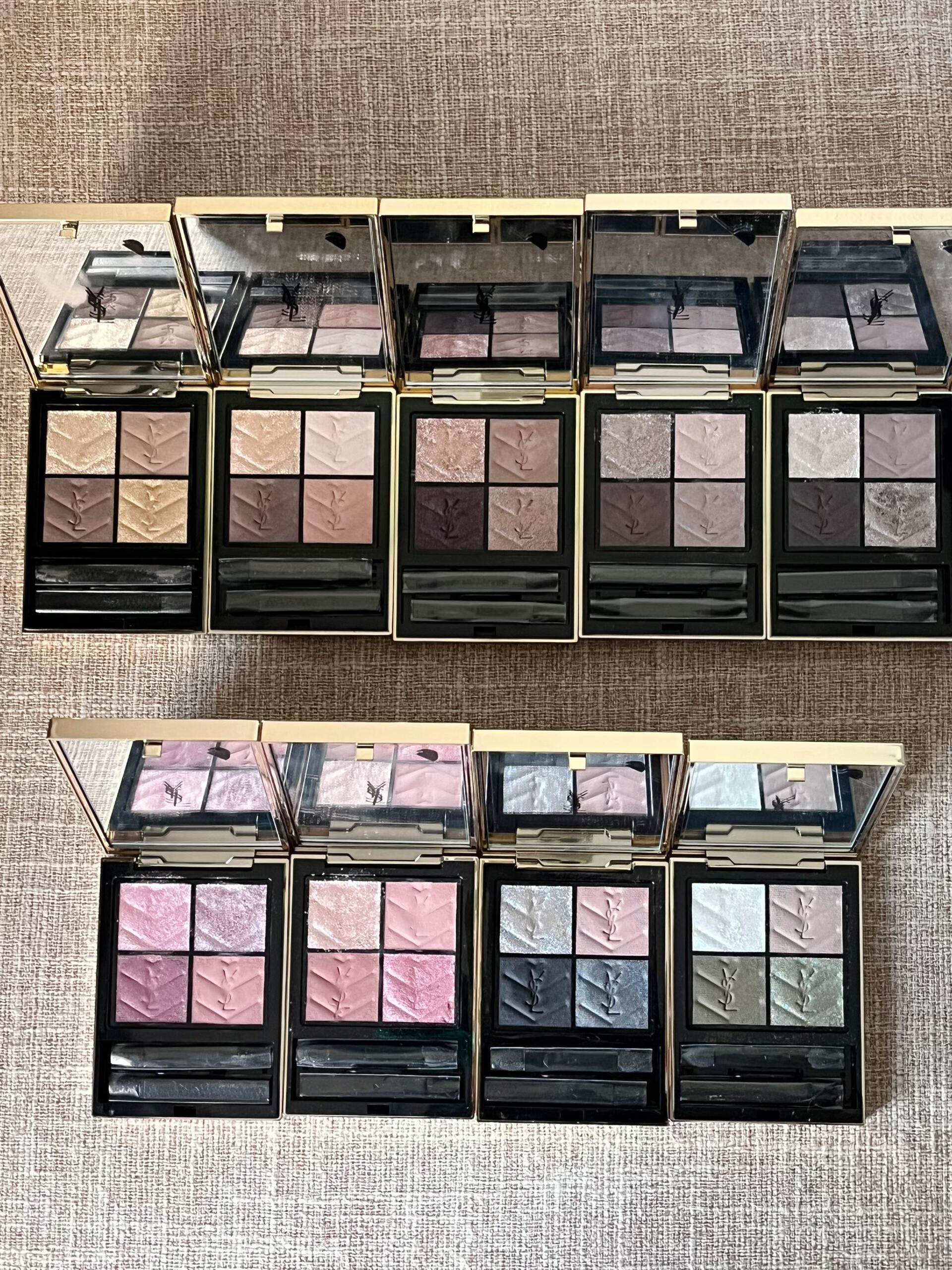 YSL圣罗兰四色眼影盘试色合集