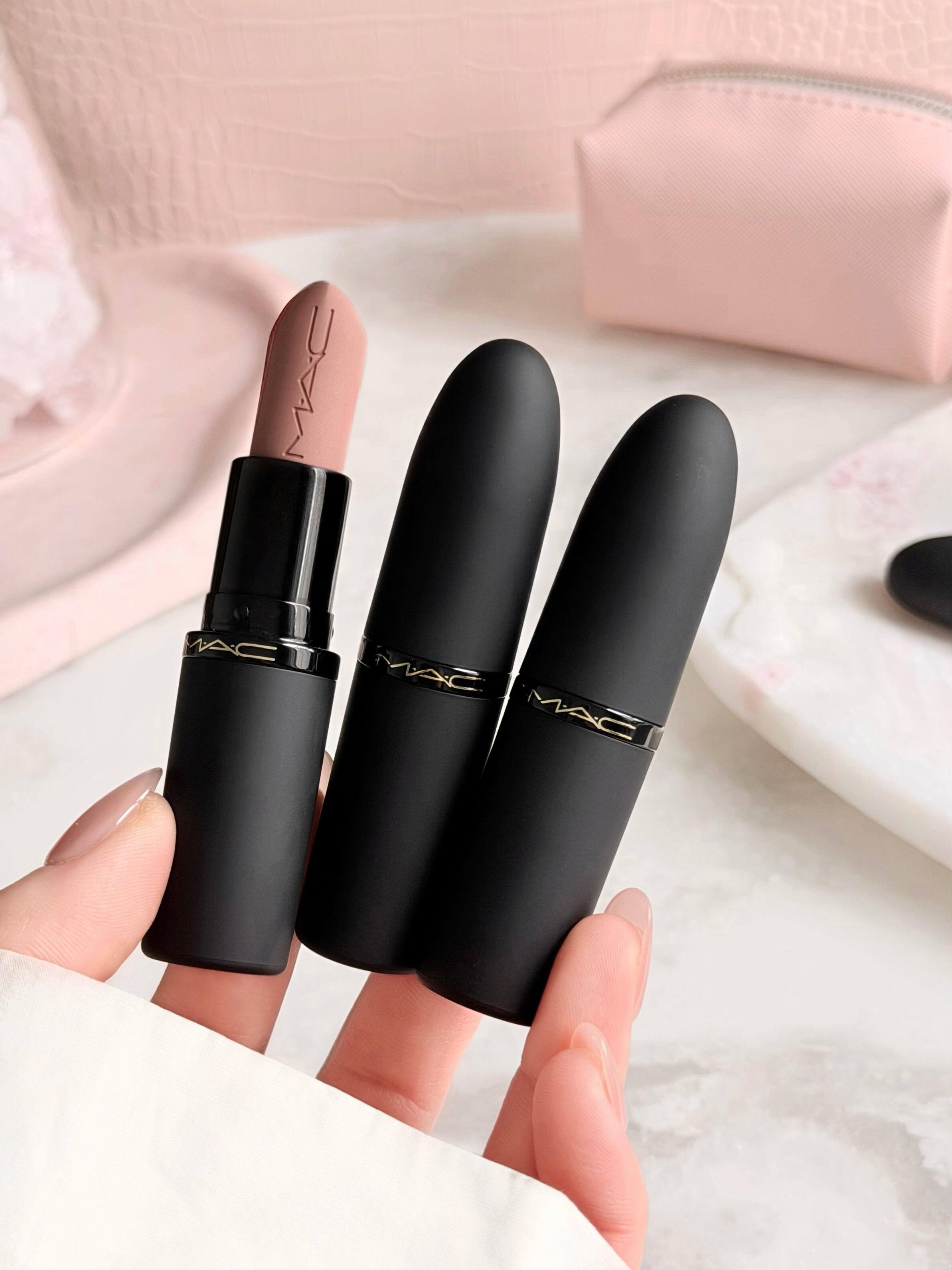 MAC魅可「轻」尤雾弹口红316/912/314试色