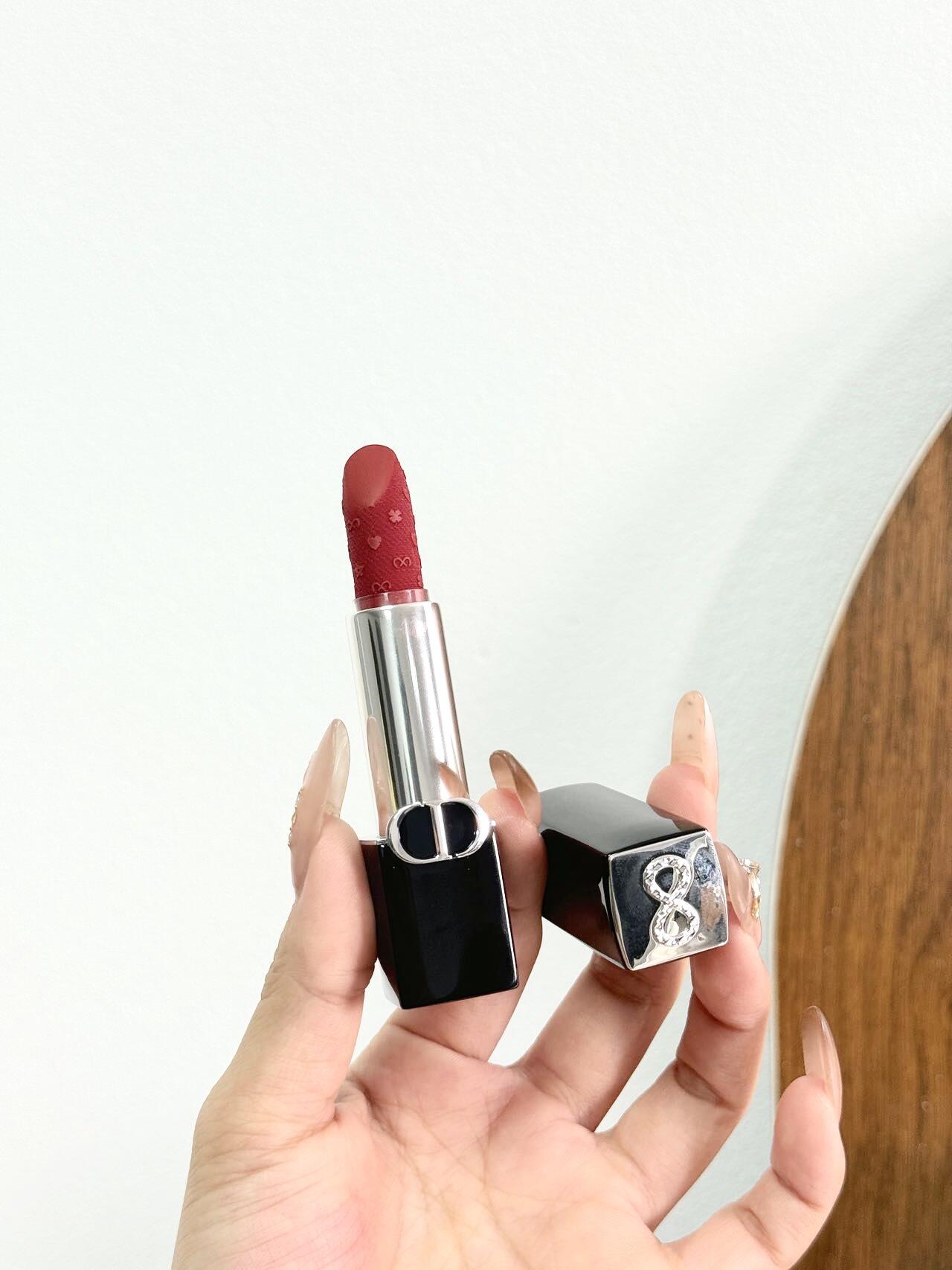 DIOR迪奥开运红限定口红808锦鲤红/809开挂红试色