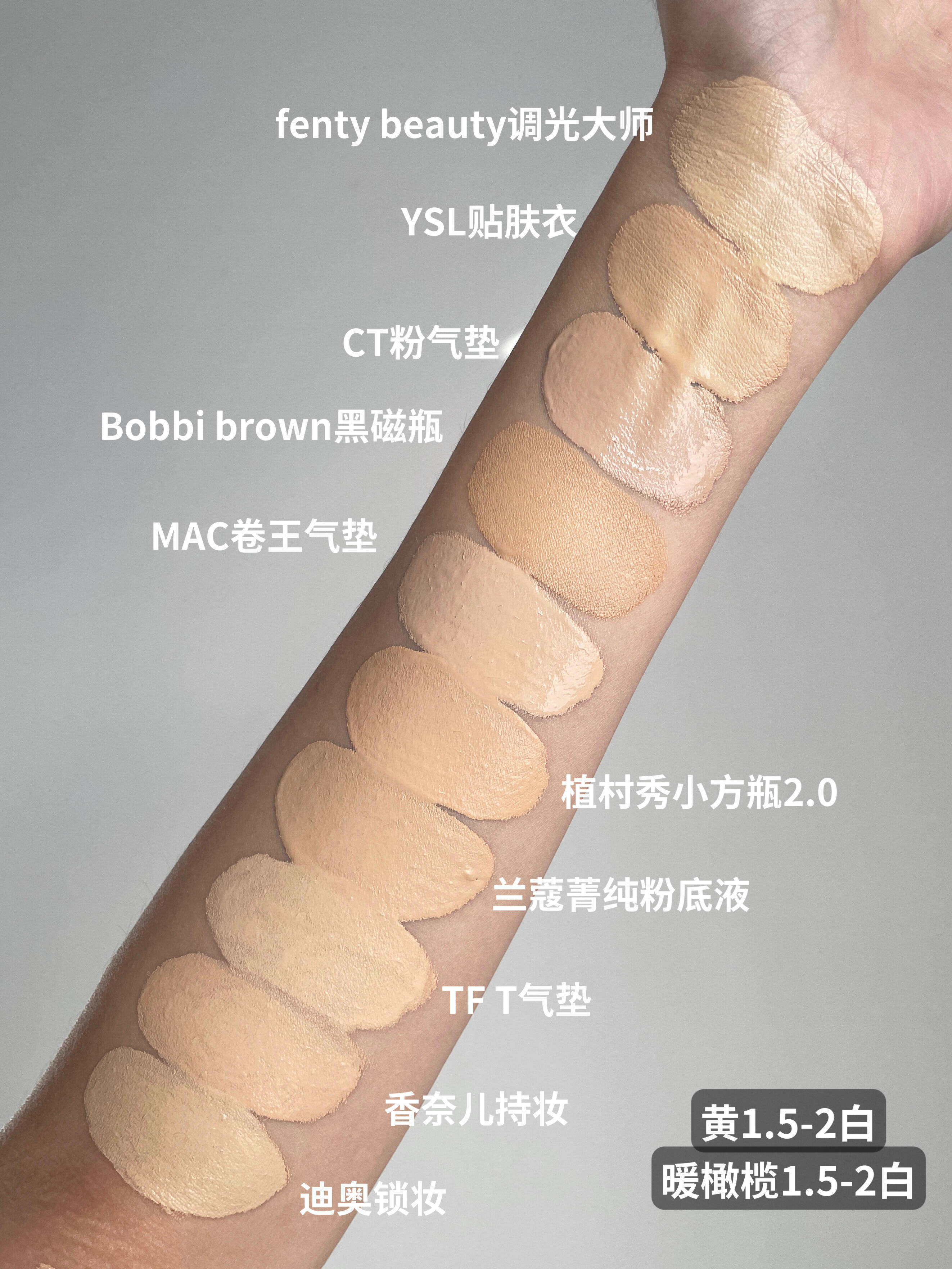 黄二白适合用什么粉底液/气垫