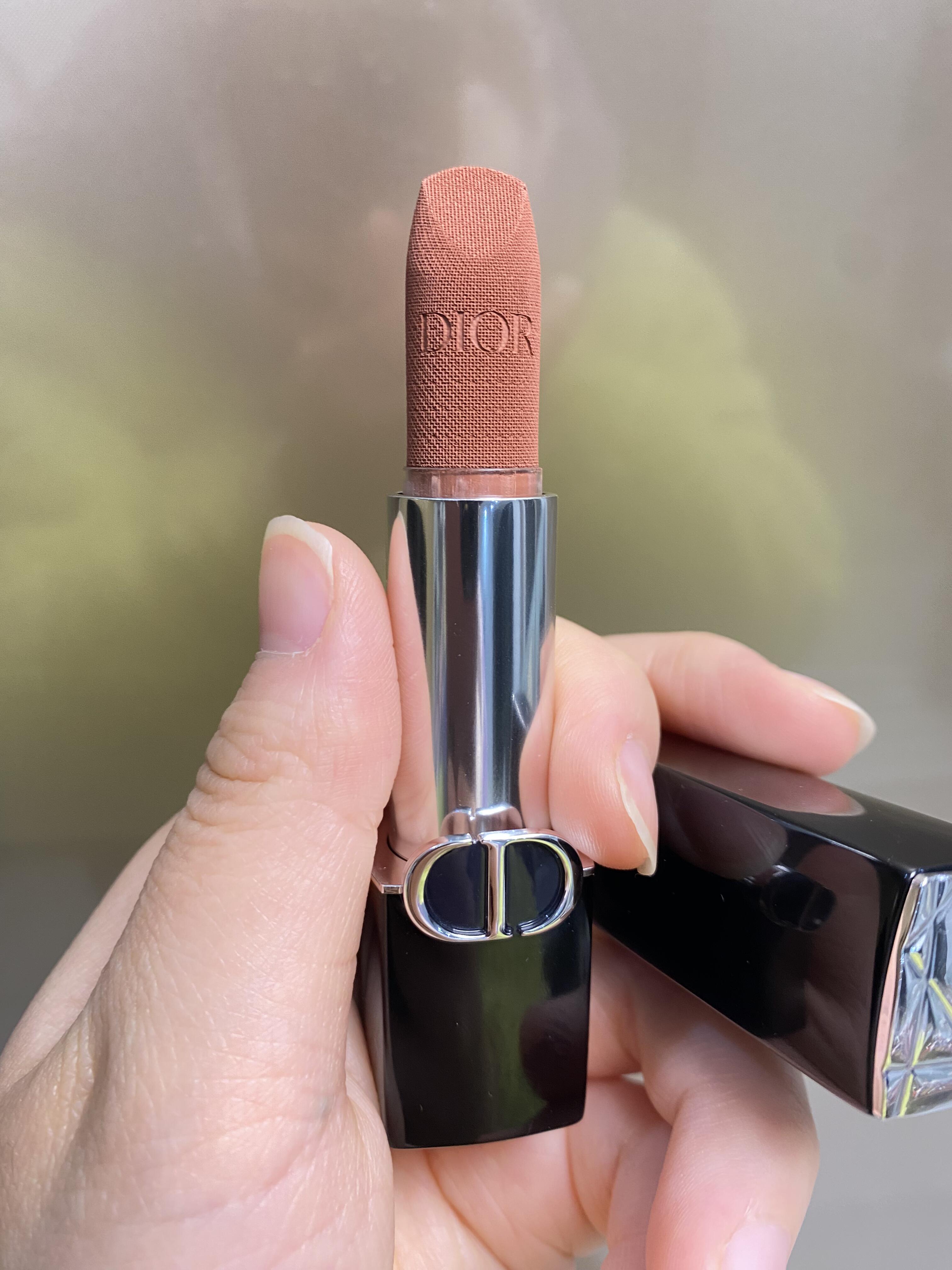 DIOR迪奥丝绒口红色号100试色