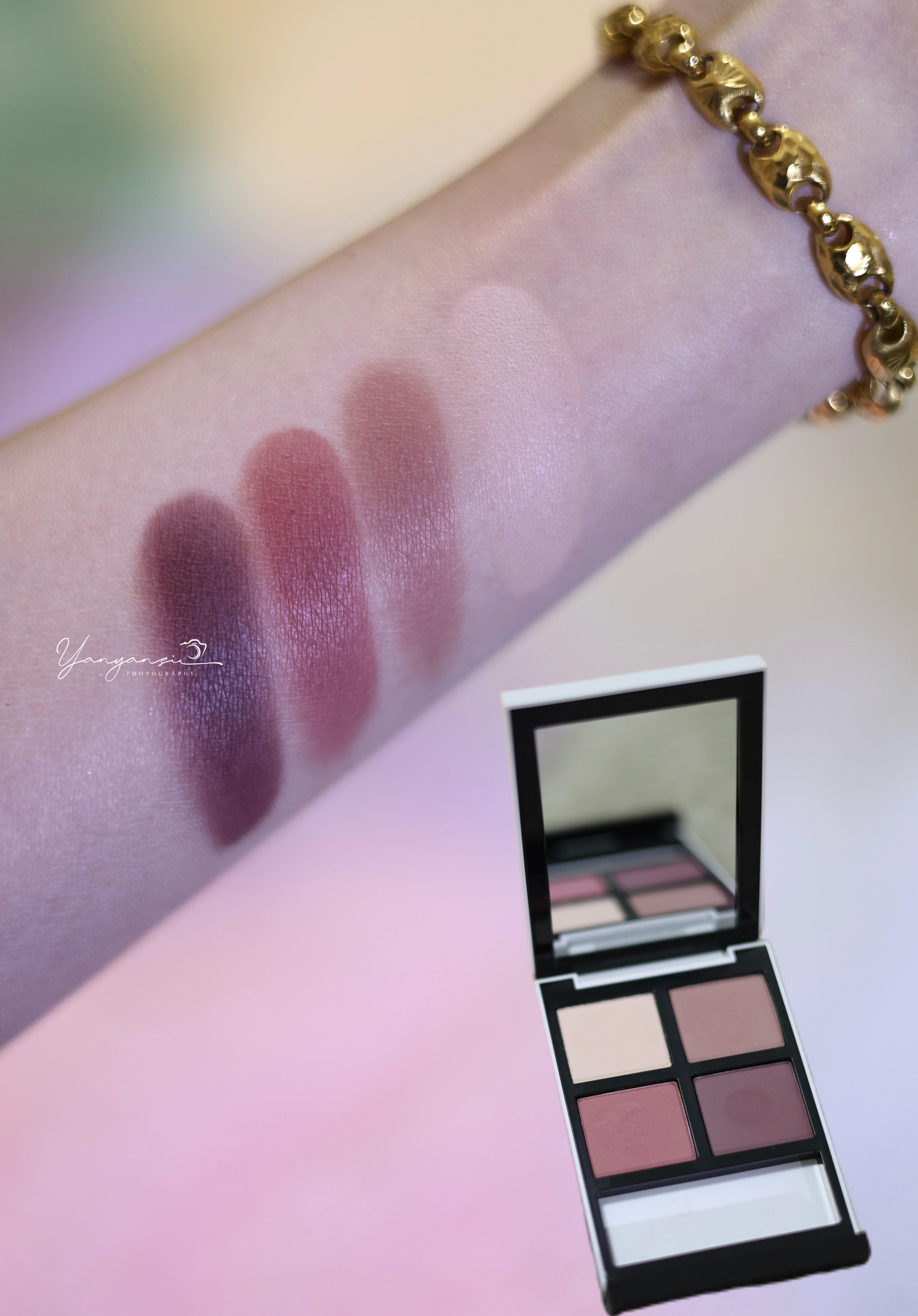 TF四色眼影七夕限定01 Rose Tease试色