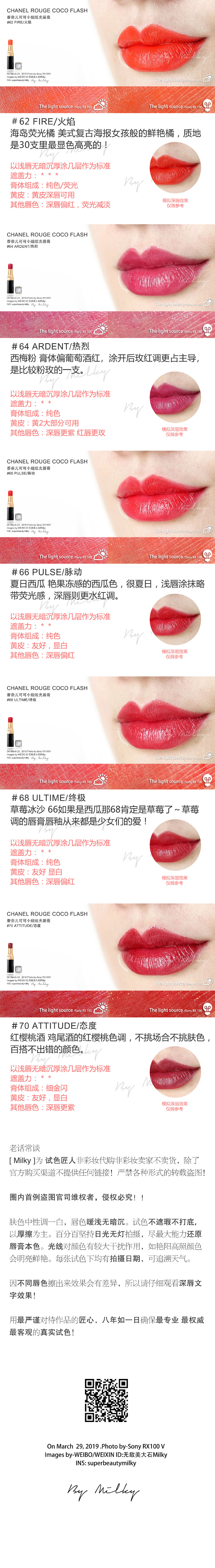 CHANEL ROUGE COCO FLASH 香奈儿可可小姐炫光唇膏三十支全试色- 美妆交流- 可爱网